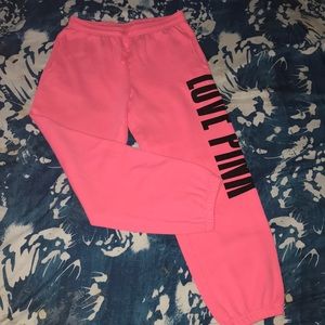 Bright pink sweats size S